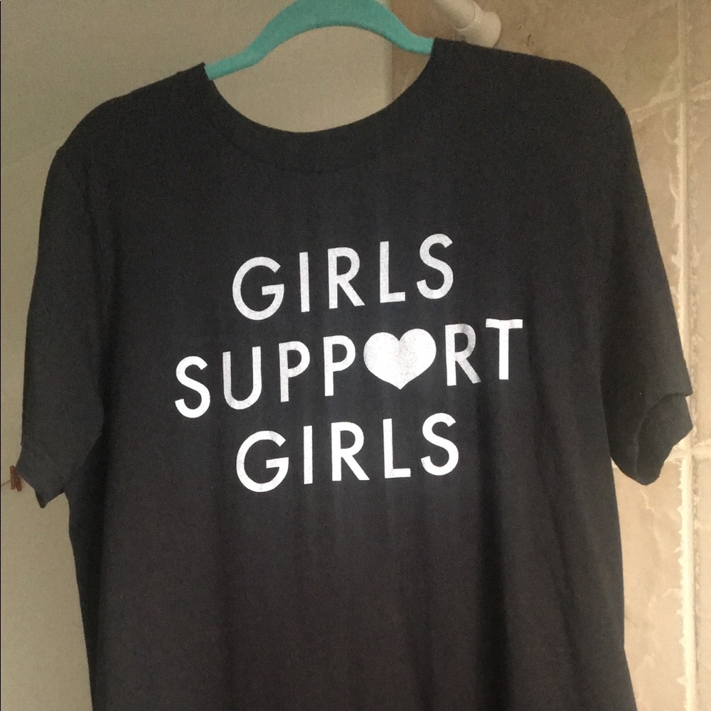 “Girls Support Girls” Black T-Shirt